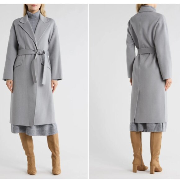 Theory Wool & Cashmere-Blend Robe Coat - Picture 1 of 10